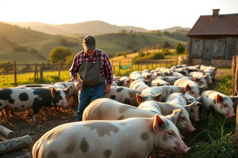 Criação de porco canastra para produção de carne gourmet na lata