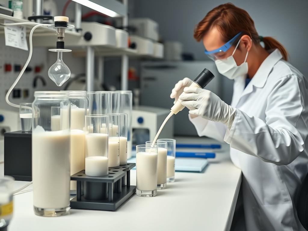 Análise de qualidade do leite mostrando melhoria após uso de ração para gado de leite própria