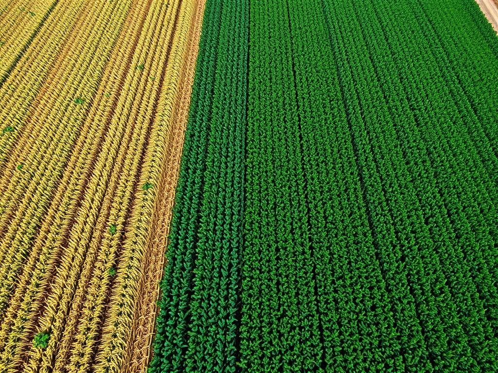 Área de soja recuperada após aplicação de gesso agrícola Área de soja recuperada após aplicação de gesso agrícola