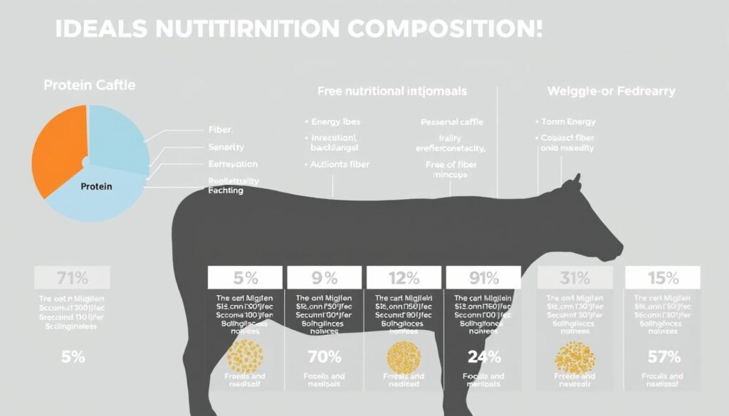 Composição nutricional ideal para ração para gado de leite