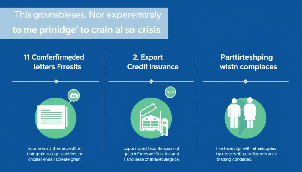 Infográfico mostrando as três estratégias de exportação segura para países em crise Infográfico mostrando as três estratégias de exportação segura para países em crise