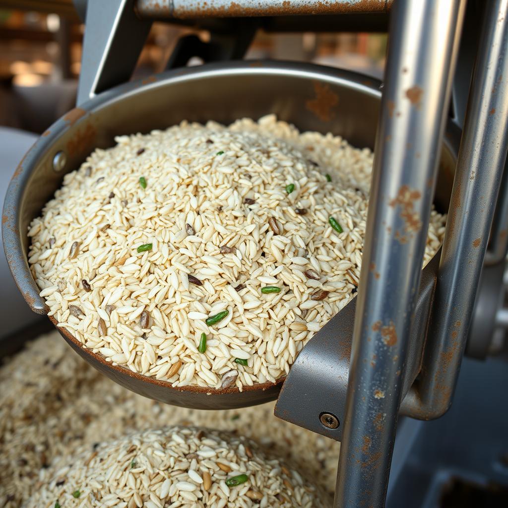 Misturador horizontal para preparo de ração para gado de leite