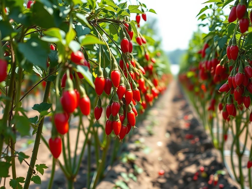 Plantação de goji berry, cultura rural pouco conhecida que gera lucros milionários Plantação de goji berry, cultura rural pouco conhecida que gera lucros milionários