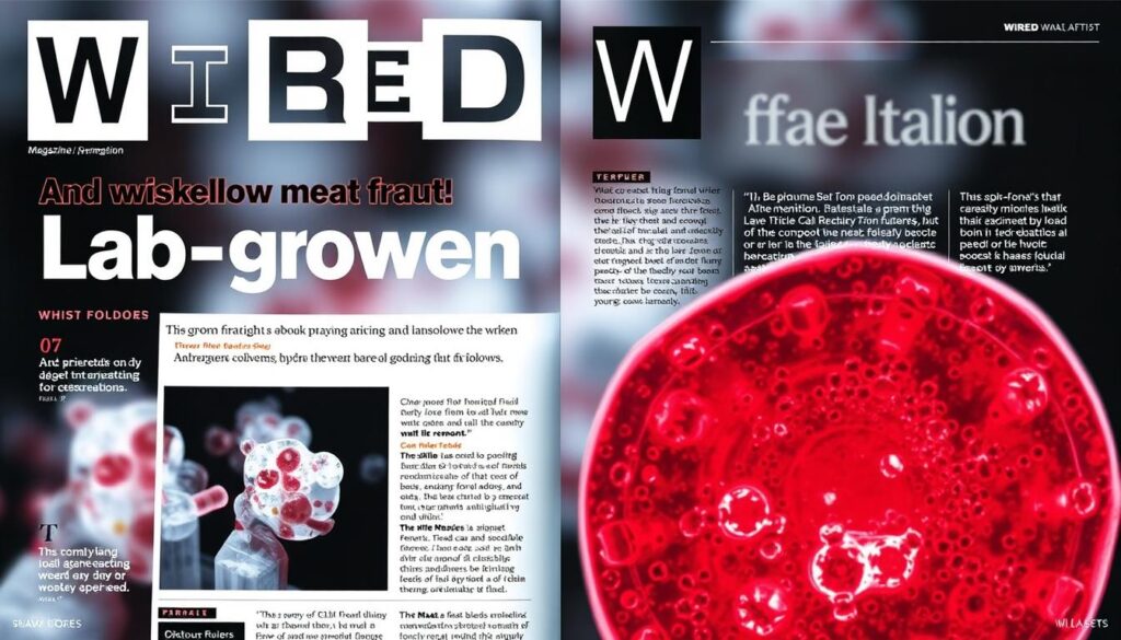 Reportagem da revista Wired expondo fraudes na produção de carne sintética, evidência da fraude da carne sintética Reportagem da revista Wired expondo fraudes na produção de carne sintética, evidência da fraude da carne sintética