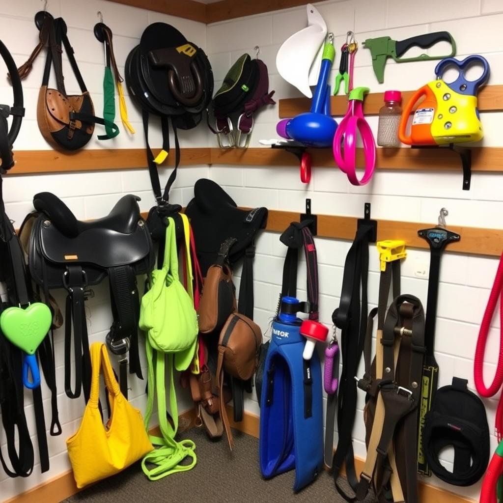 Equipamentos especializados para cavalos de equoterapia