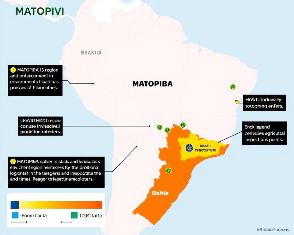 Mapa mostrando áreas de intensificação da fiscalização ambiental no Brasil