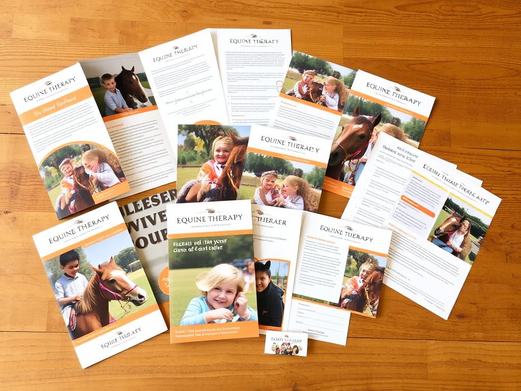 Material de marketing impresso para centro de equoterapia