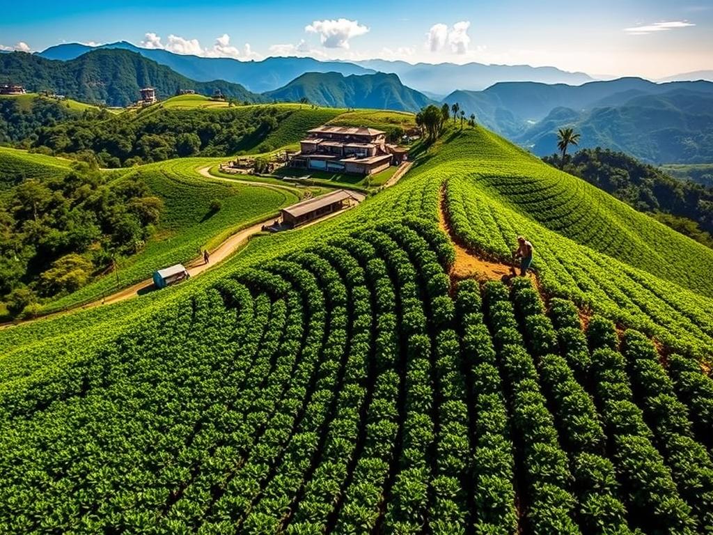 Plantação de café em Minas Gerais com sistema de pagamento por safra antecipada