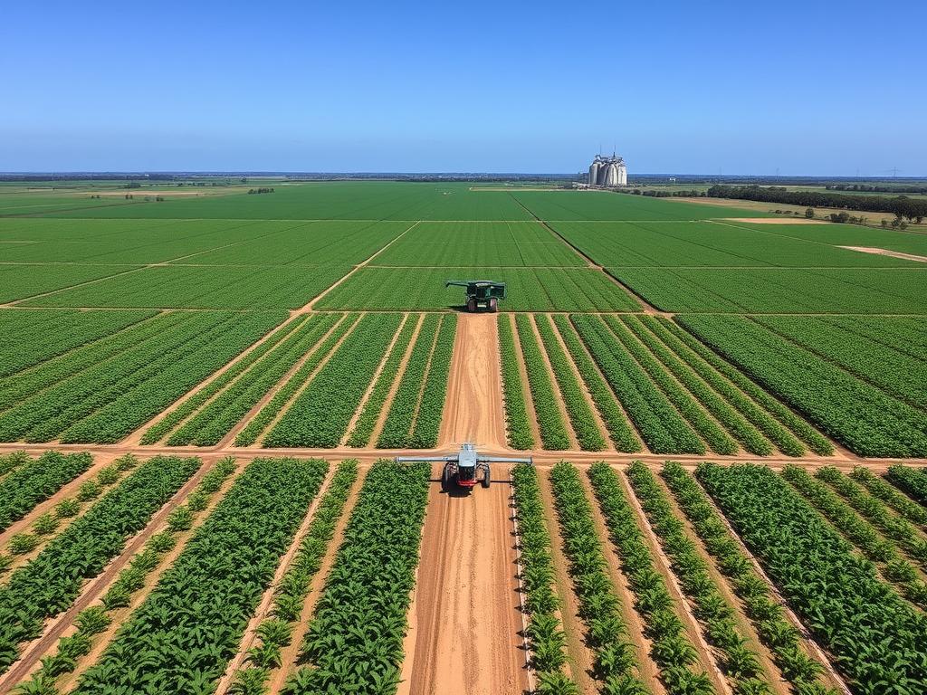Plantação de soja no Mato Grosso com sistema de pagamento por safra antecipada