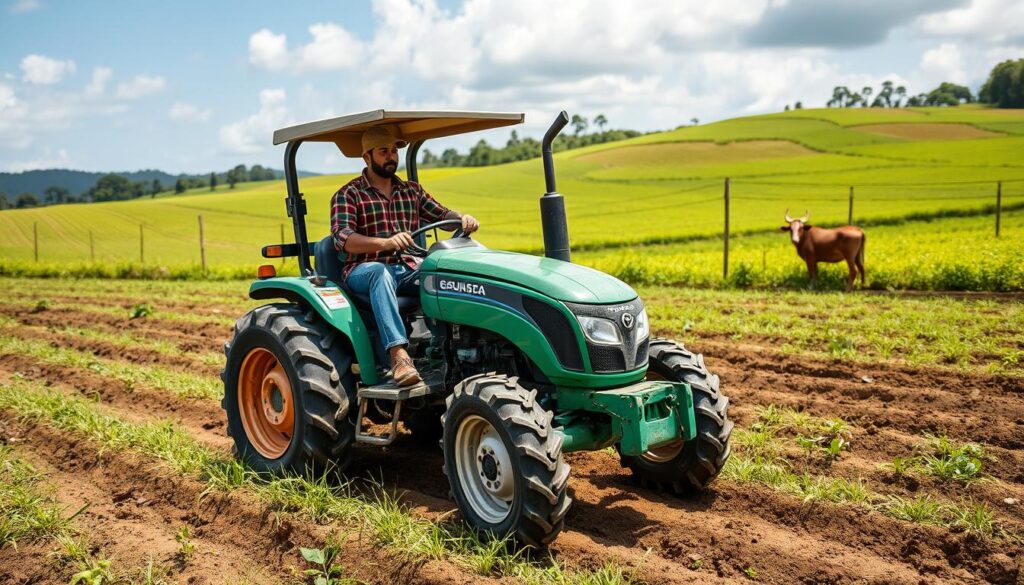 Produtor rural implementando práticas sustentáveis que atendem às leis ambientais brasileiras controle agro