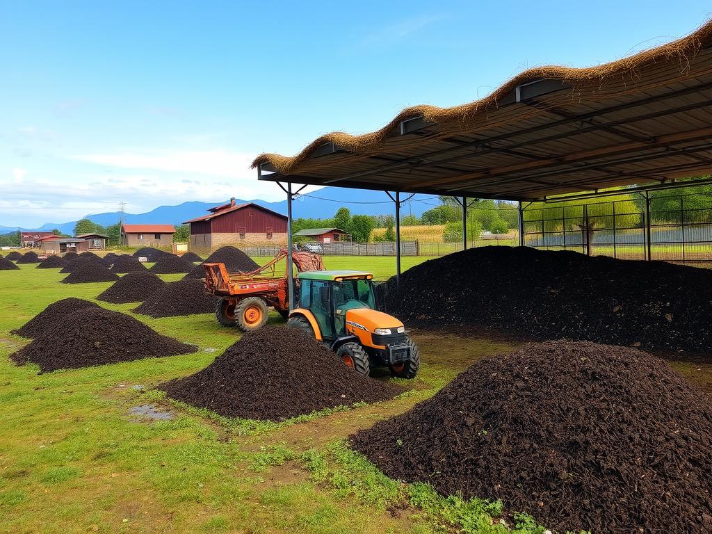 Sistema de compostagem de dejetos bovinos em pequena propriedade leiteira no Sul do Brasil