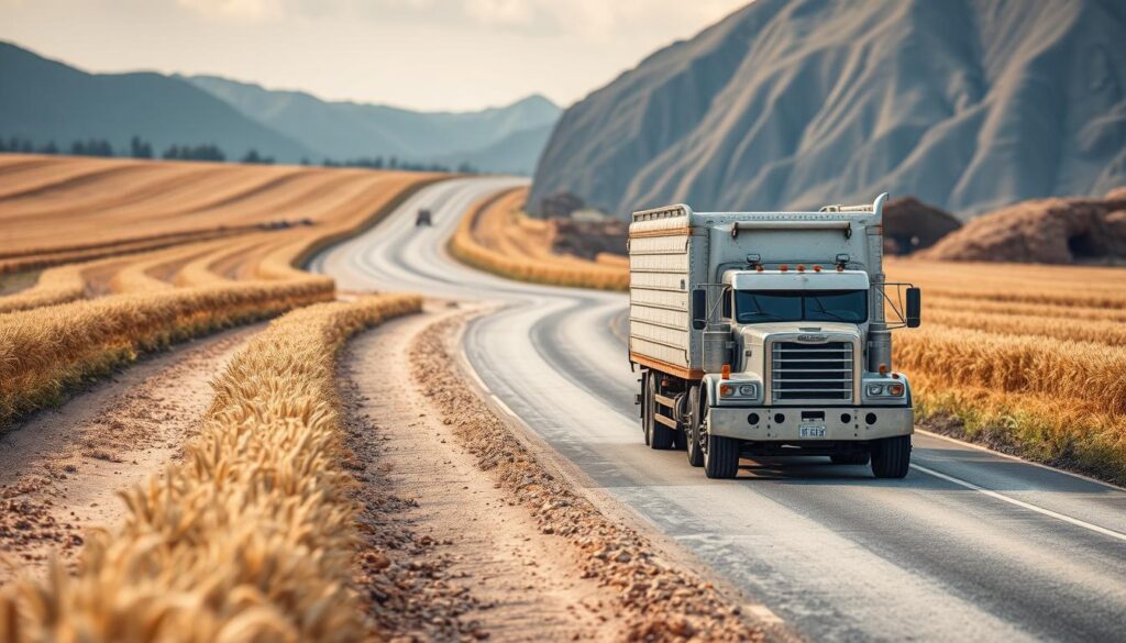 software gestão de rotas transporte grãos