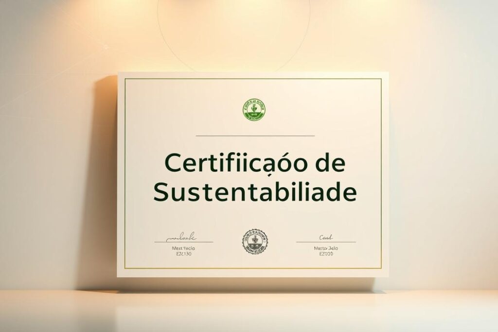 A sleek, modern certificate design with a minimalist aesthetic, prominently featuring the words 