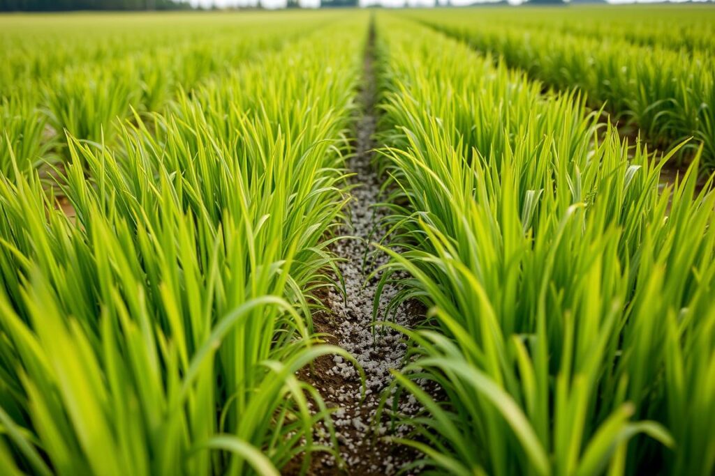 Adubação em plantação de capim para biomassa energética