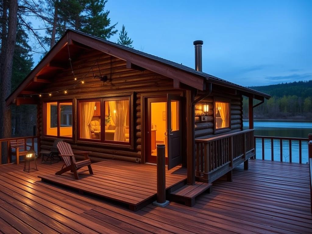 Cabana rústica para hospedagem em área de camping e pesca