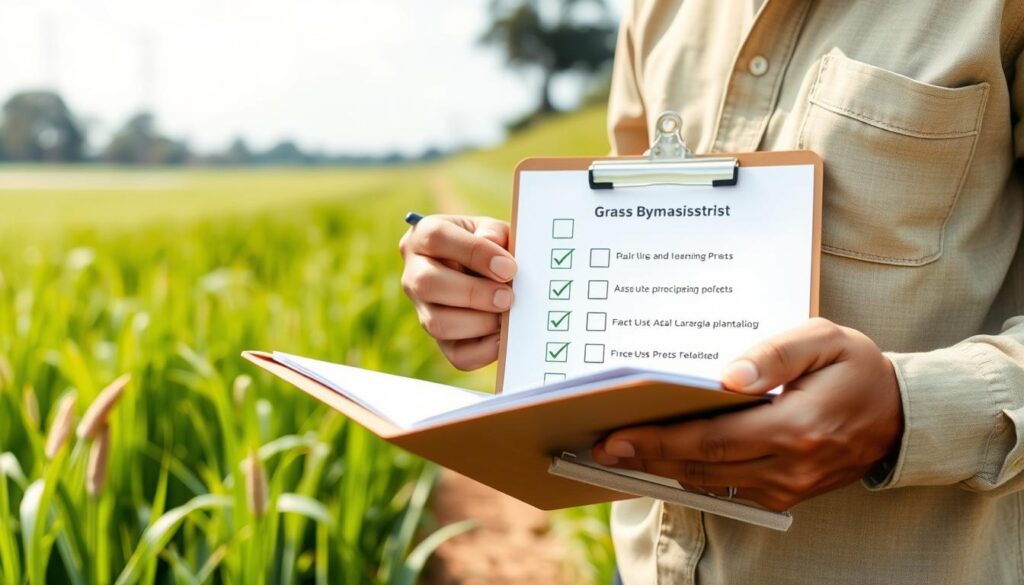 Checklist para produção de biomassa de capim para energia