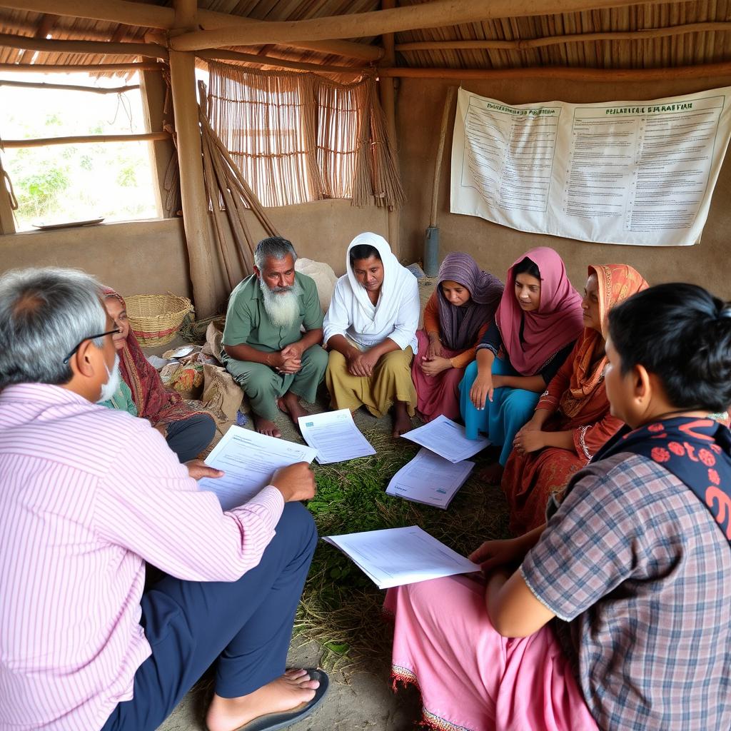 Grupo de produtores em reunião do Sistema Participativo para certificação de produção orgânica local