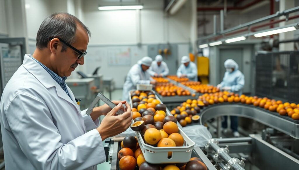 Inspeção de qualidade de maracujá do cerrado para exportação seguindo padrões internacionais
