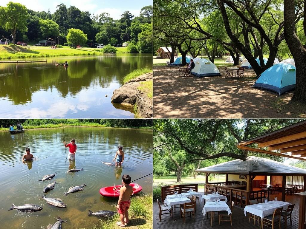 Pesqueiro e camping com estrutura completa para famílias