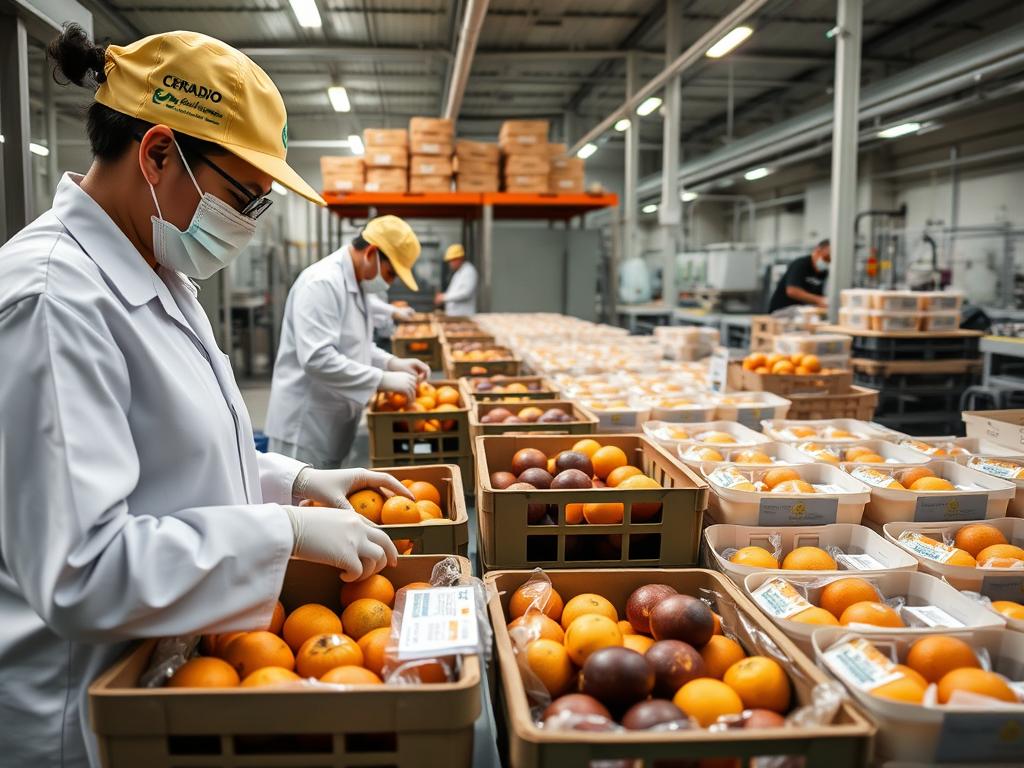 Processo de seleção e embalagem de maracujá do cerrado para exportação seguindo padrões internacionais