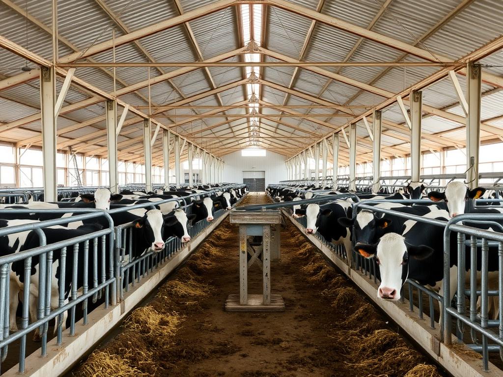 Propriedade de médio porte com sistema de confinamento para gado leiteiro