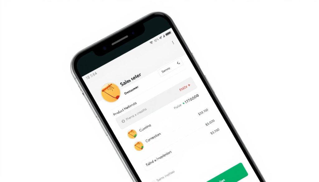 Tela de registro de vendas em app gratuito para controle de estoque e vendas rurais