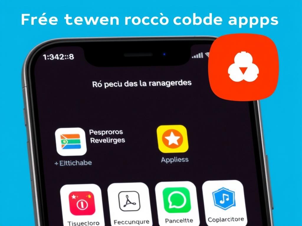 Tela de smartphone mostrando diferentes apps gratuitos para controle de estoque e vendas rurais