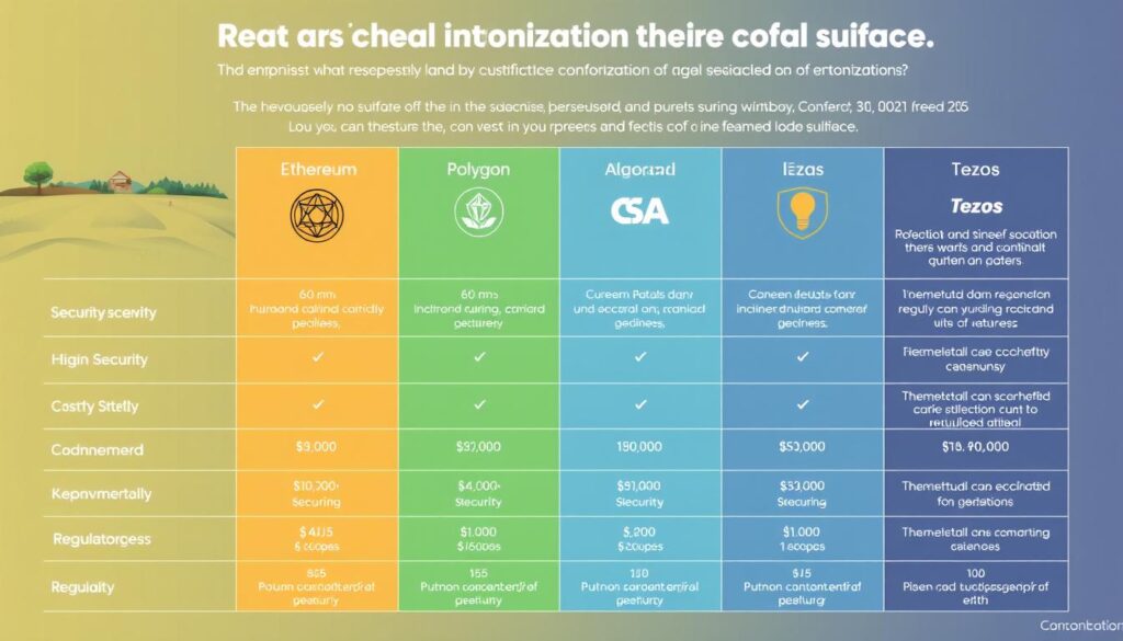 Comparação de criptomoedas para tokenizar terra rural