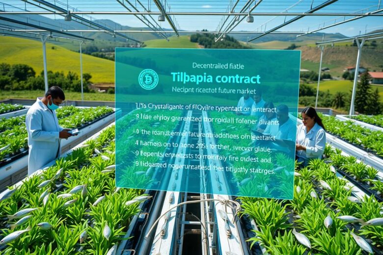 Criação de tilápias com contrato em cripto para garantir venda futura ao mercado