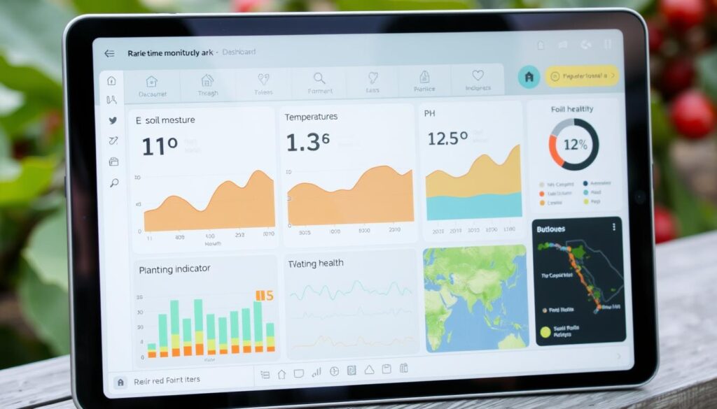 Dashboard de monitoramento de sistema de IoT para produção de frutas vermelhas raras