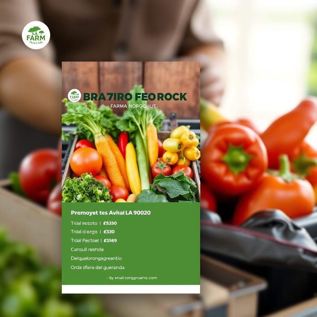 Exemplo de post para Instagram sobre venda direta de produtos agrícolas em mercados diretos online para pequenos agricultores