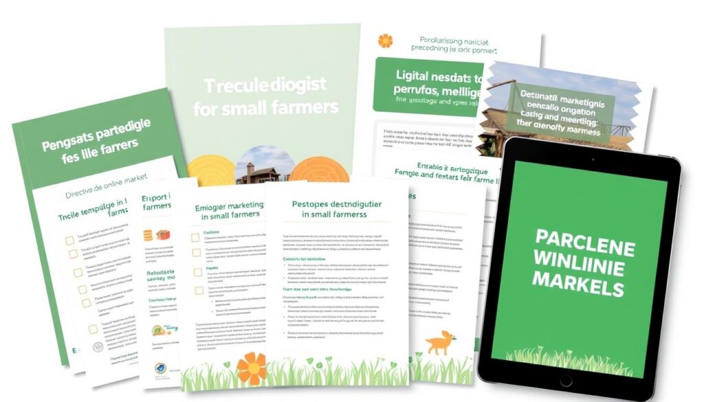 Materiais de apoio para agricultores criarem mercados diretos online para pequenos agricultores