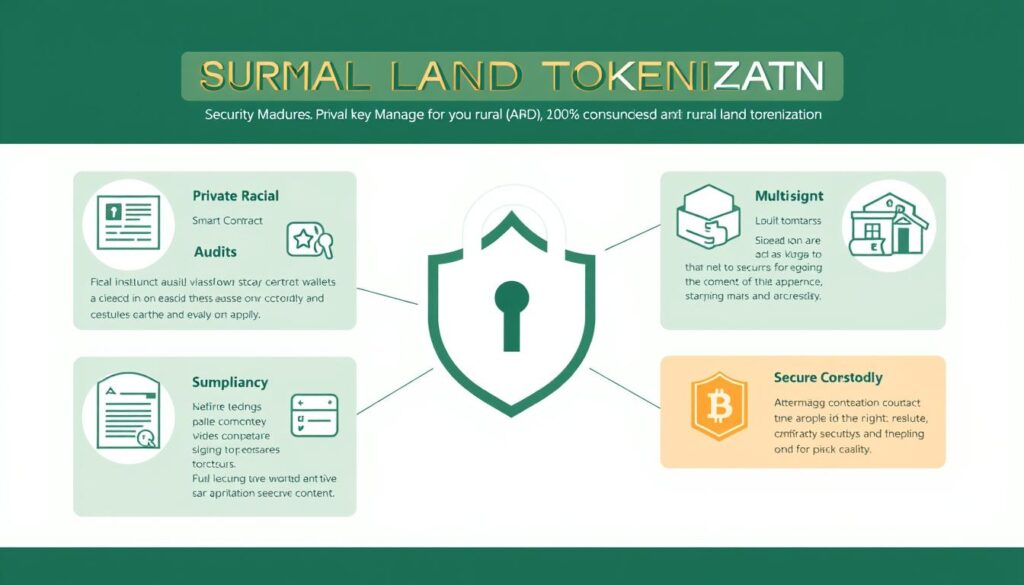 Medidas de segurança para tokenização de terra rural com criptomoedas