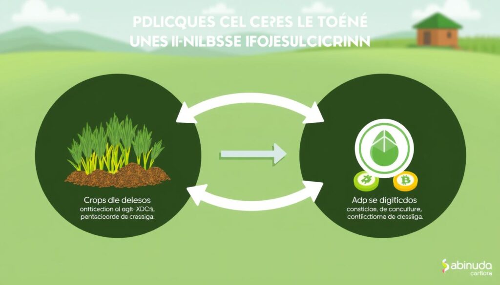 Processo de conversão de produção agrícola em tokens digitais na blockchain XDC
