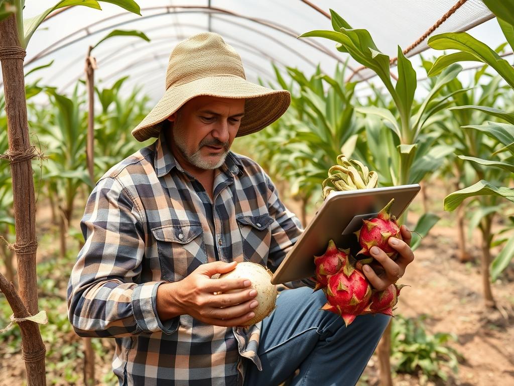 Produtor superando desafios na tokenização de pitaya em pequena propriedade