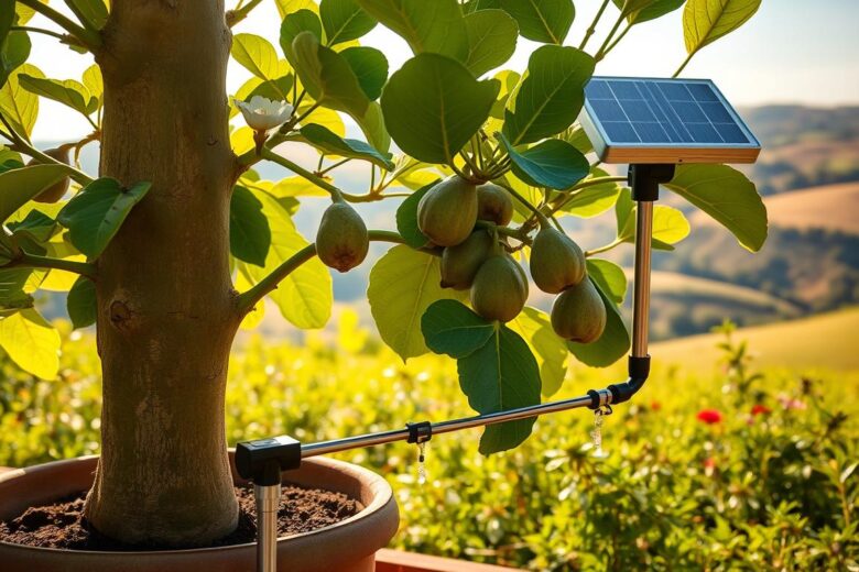 Como lucrar com pomar de figo em vaso irrigado por gotejamento solar