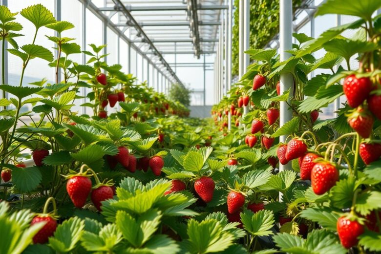 Como montar uma estufa de morango vertical com irrigação automática em 50m²