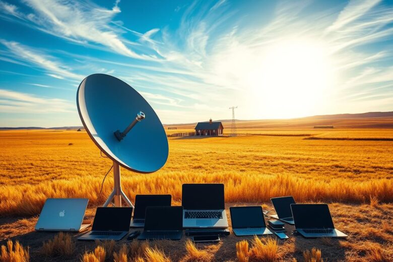 como usar starlink para abrir serviços digitais direto do sítio remotamente?