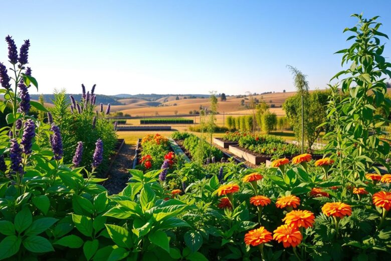 como aproveitar plantas repelentes na borda da horta para espantar insetos praga