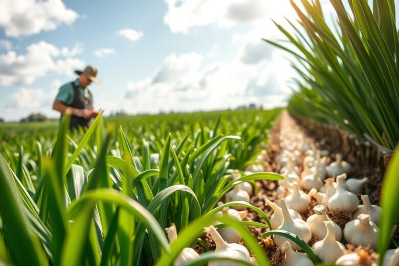 como controlar trips em cebola e alho e manter calibre bom para venda?