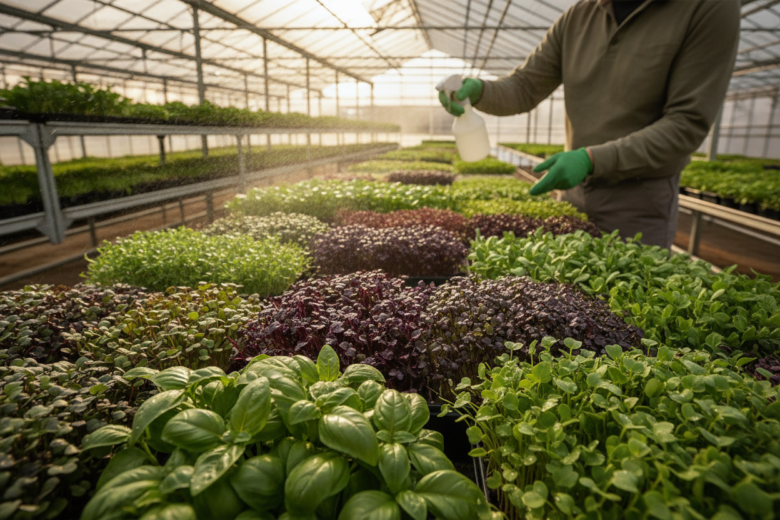 Como Produzir Microverdes Premium em 100 m² e Vender Toda Semana?